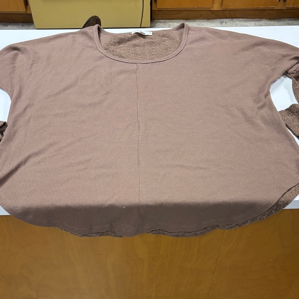 Suzanne Betro Casual Brown Short Sleeve Top